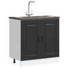 vidaXL Sink Base Cabinet Kalmar Black 80x46x81.5 cm Engineered Wood