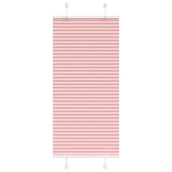 vidaXL Pleated Blind Pink 65x150 cm Fabric Width 64.4 cm Polyester