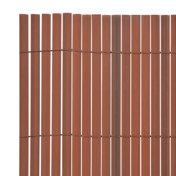 vidaXL Garden Fence Brown 150 x 500 cm PVC