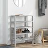vidaXL Shoe Rack Grey Sonoma 61x32x87.5 cm Engineered Wood