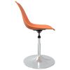 vidaXL Swivel Dining Chairs 4 pcs Orange PP