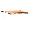 vidaXL Manual Retractable Awning with LEDs Multicolour 2.5 x 2 m