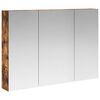 vidaXL Bathroom Mirror Cabinet Smoked Oak 100 x 14.5 x 70 cm