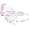 vidaXL Storage Bed with Headboard White 90 x 200 cm Engineered Wood
