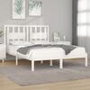 vidaXL Bed Frame without Mattress White Solid Wood 120x200 cm (810013+818561)