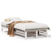 vidaXL Bed Frame without Mattress White 75x190 cm Small Single Solid Wood Pine