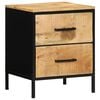 vidaXL Bedside Cabinet with Drawer Brown and Black 40 x 35 x 50 cm