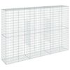 vidaXL Gabion Basket with Cover 300x50x200 cm Galvanised Iron