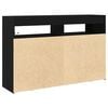 vidaXL Sideboard Black Oak 116 x 30 x 75 cm Engineered Wood