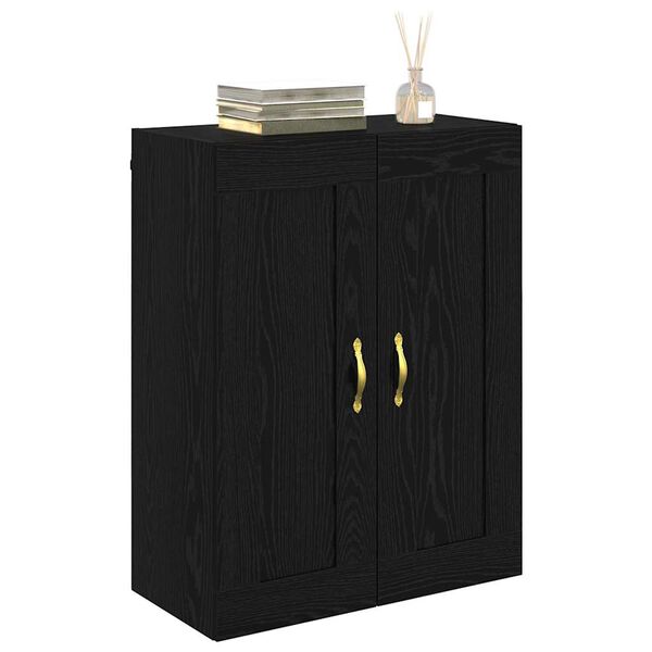 vidaXL Wall Mounted Cabinet Black Oak 69.5 x 34 x 90 cm