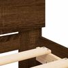 vidaXL Bed Frame with Headboard and LED Brown Oak 135x190 cm Double