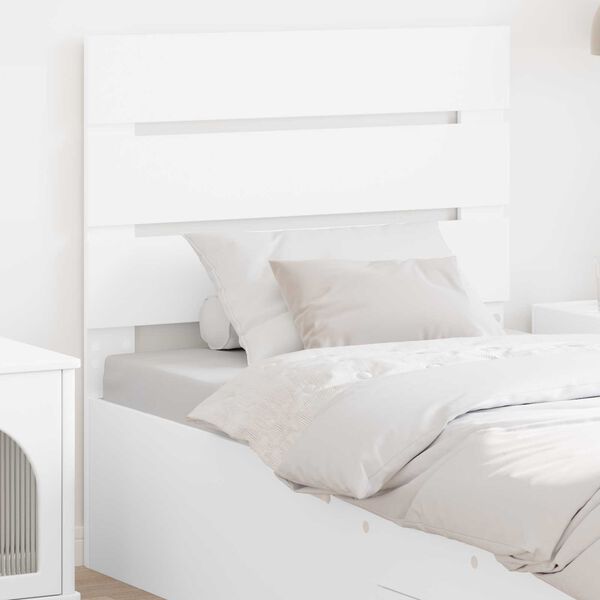 vidaXL Headboard with Headboard White 75 cm Engineered Wood