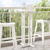 vidaXL Bar Table White 55 x 55 x 107 cm HDPE