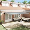 vidaXL Awning with Manual White 6 x 3 m Metal