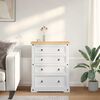 vidaXL Storage Chests White 92 x 48 x 114 cm Solid Pine Wood