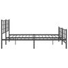 vidaXL Metal Bed Frame without Mattress with Footboard Black 183x213cm