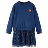 vidaXL Kids'Dress with Long Sleeves Navy 104