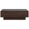 vidaXL Coffee Table with LED Brown Oak 90x50x30 cm Engineered Wood