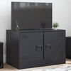 vidaXL TV Cabinet Black 67x39x44 cm Steel