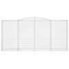 vidaXL Arched Gabion Baskets 3 pcs 400x50x180/200 cm Galvanised Iron