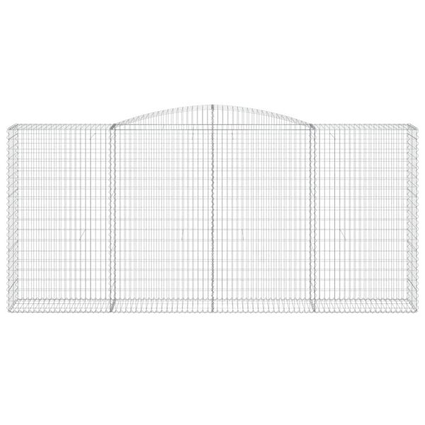 vidaXL Arched Gabion Baskets 3 pcs 400x50x180/200 cm Galvanised Iron