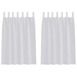 vidaXL Voile Curtain 2 pcs Light Grey 140 x 140 cm Polyester
