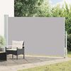 vidaXL Patio Retractable Side Awning 180x300 cm Grey