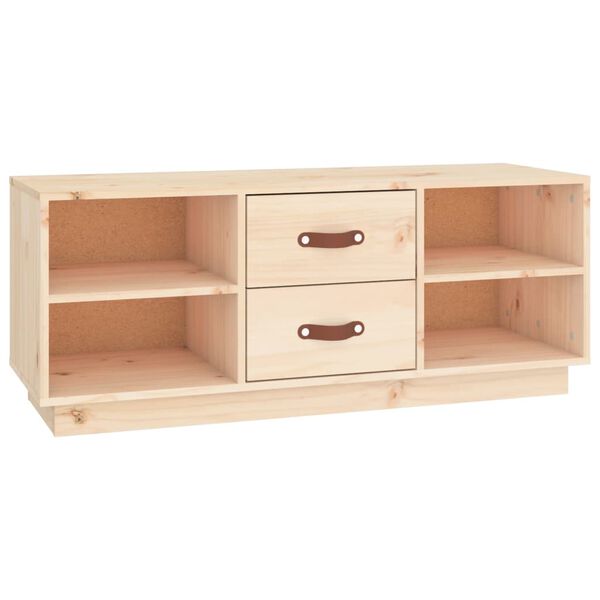 vidaXL TV Cabinet 100x34x40 cm Solid Wood Pine