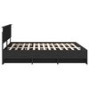 vidaXL Bed Frame with Headboard Black 200 x 200 cm Engineered Wood
