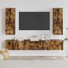 vidaXL 5 Piece TV Cabinet Set Smoked Oak Engineered Wood