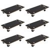 vidaXL Transport Trolley 6 pcs Grey Plywood