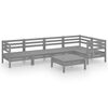 vidaXL 6 Piece Garden Lounge Set Solid Pinewood Grey