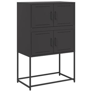 vidaXL Sideboard Black 68.5x38.5x107 cm Steel