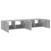 vidaXL TV Wall Cabinets with LED Lights 2 pcs Grey Sonoma 80x35x31 cm