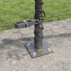 vidaXL Fence Post Grey 100 x 0.5 m (36 mm mesh) Steel and PVC