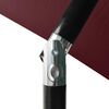 vidaXL Garden Parasol with LEDs and Steel Pole Bordeaux Red 2x3 m