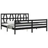 vidaXL Bed Frame without Mattress Black 200x200 cm Solid Wood