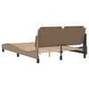 vidaXL Bed Frame without Mattress "Zadar" Cappuccino 140x190 cm Faux Leather