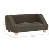 vidaXL Dog Sofa Dark Grey 95x63x39 cm Linen