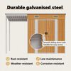 vidaXL Garden Shed with Extended Roof Light Brown 277x107x181cm Steel