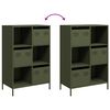 vidaXL Highboard Olive Green 68x39x103.5 cm Steel