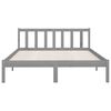 vidaXL Bed Frame without Mattress Grey Solid Wood 140x200 cm