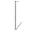 4 Height Adjustable Table Legs Brushed Nickel 1100 mm