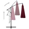 vidaXL Hanging Garden Parasol Burgundy 3 m Aluminium Pole