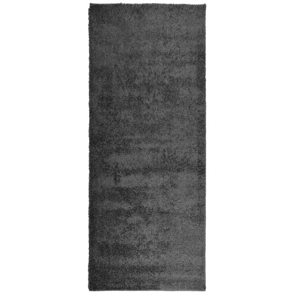 vidaXL Shaggy Rug PAMPLONA High Pile Modern Anthracite 80x200 cm