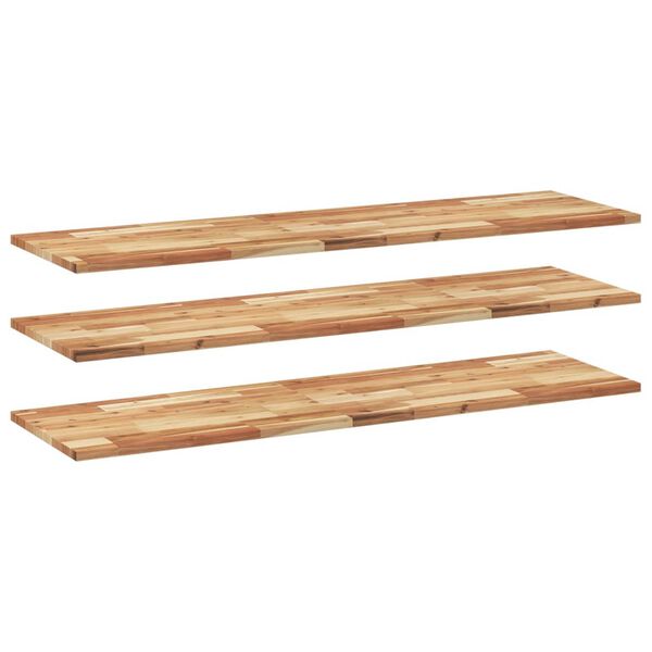 vidaXL Floating Shelves 3 pcs 140x40x2 cm Oil Finished Solid Wood Acacia