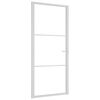 vidaXL Interior Door 93x201.5 cm White ESG Glass and Aluminium