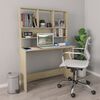 vidaXL Desk with Shelf Sonoma Oak 110x45x157 cm Engineered Wood