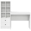 vidaXL Desk with Drawer 2 pcs White