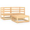 vidaXL 3 Piece Garden Lounge Set Solid Wood Pine